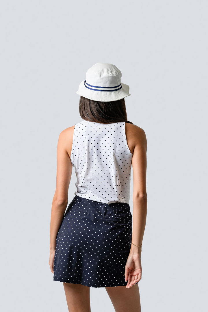 Jayebird Kit Top - White Navy Polka Dot - Skorzie