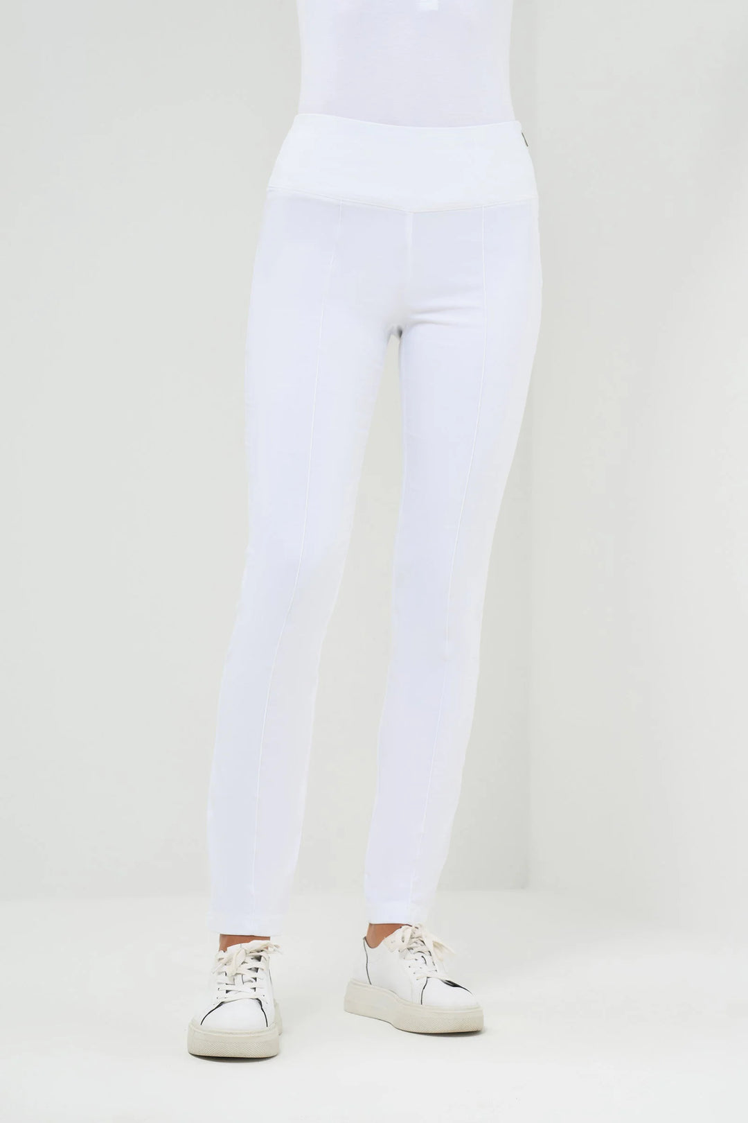 Anatomie Sonia Ultra Light Weight Side Zip Pant - White - Skorzie