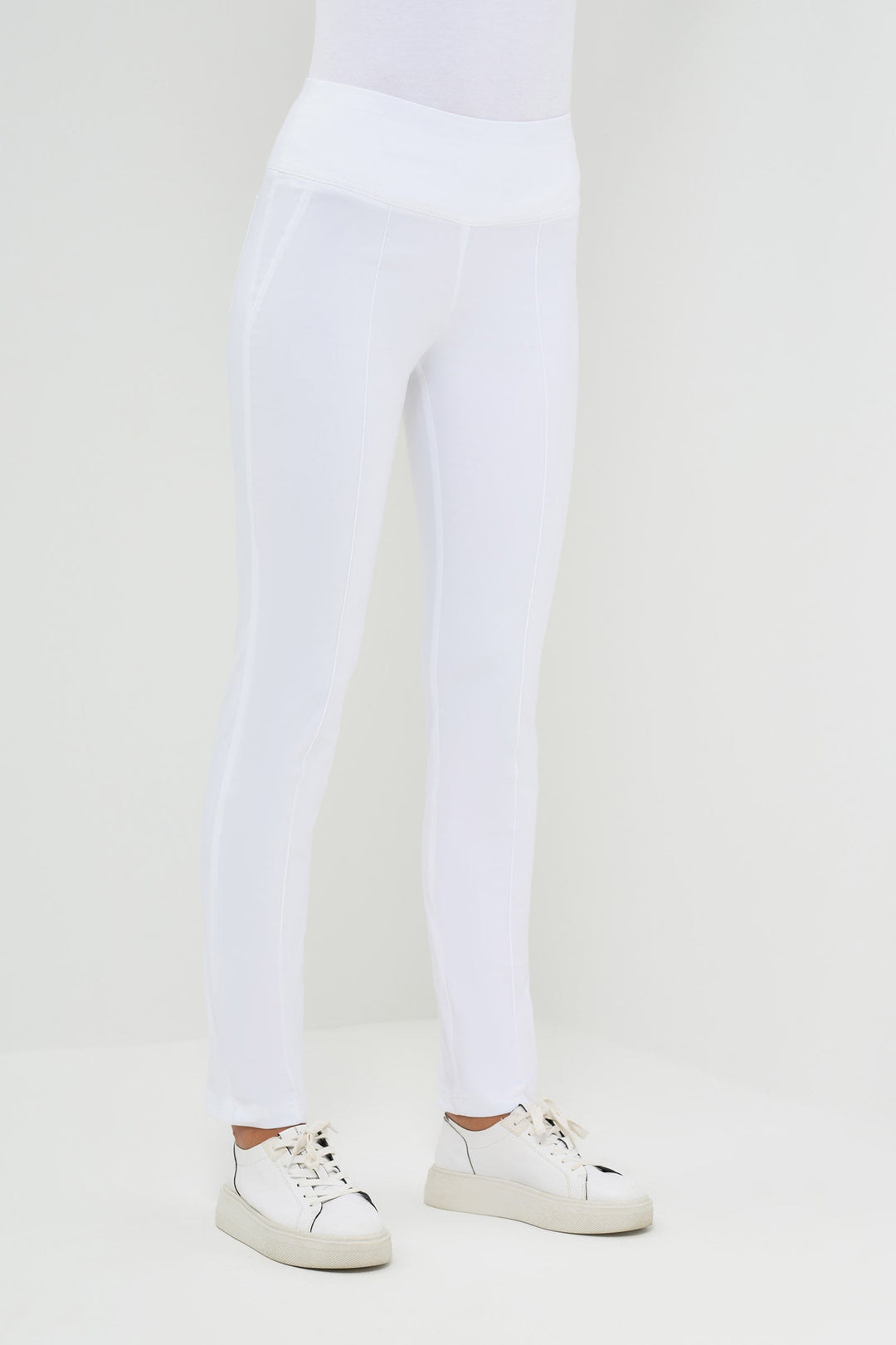 Anatomie Sonia Ultra Light Weight Side Zip Pant - White - Skorzie