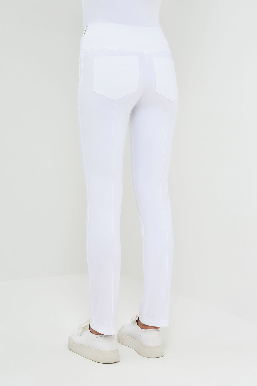 Anatomie Sonia Ultra Light Weight Side Zip Pant - White - Skorzie