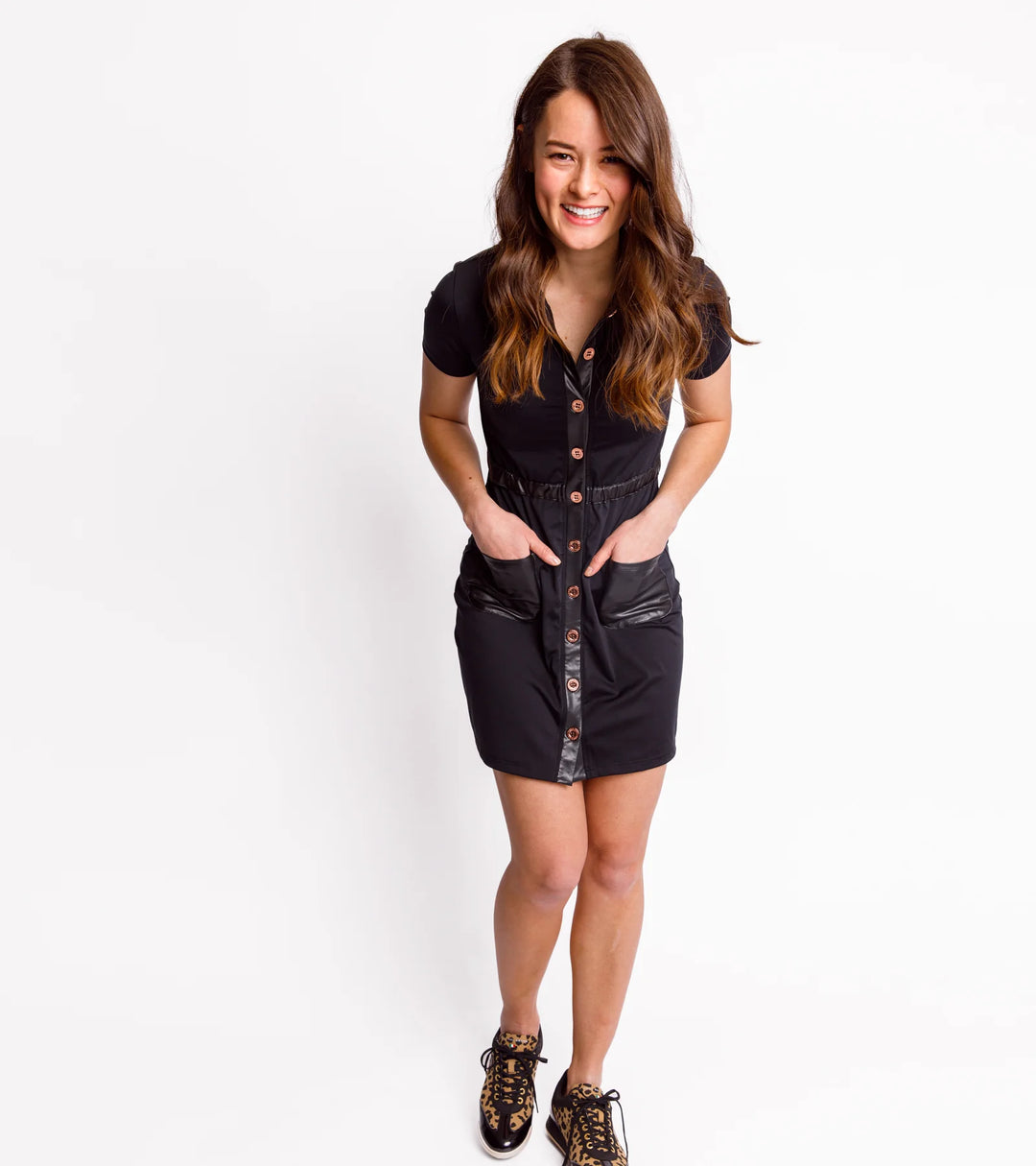 Calliope Lucky in Leather Dress - Skorzie