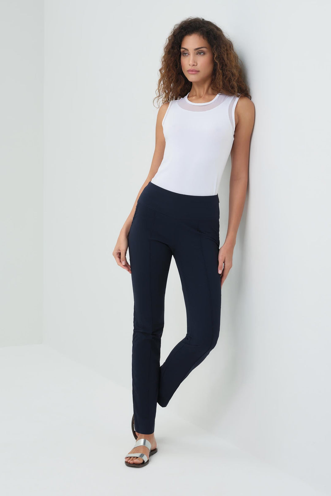 Anatomie Sonia Ultra Light Weight Side Zip Pant - Navy - Skorzie