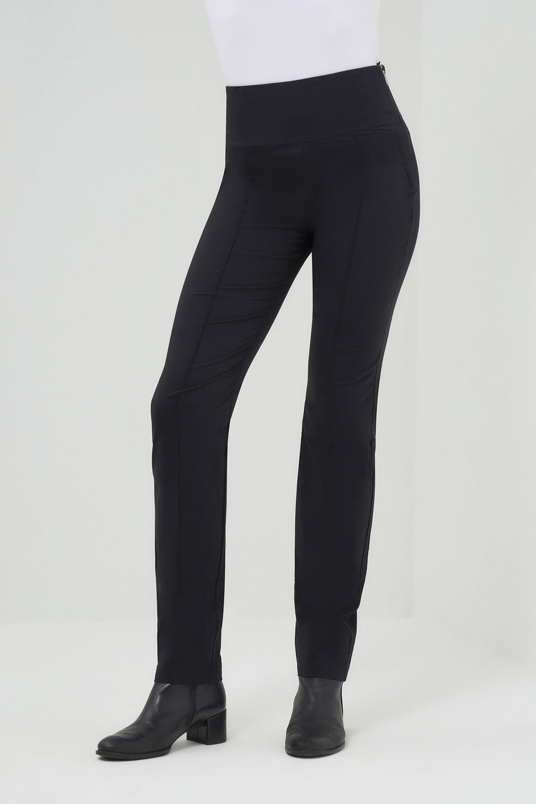 Anatomie Sonia Ultra Light Weight Side Zip Pant - Black - Skorzie