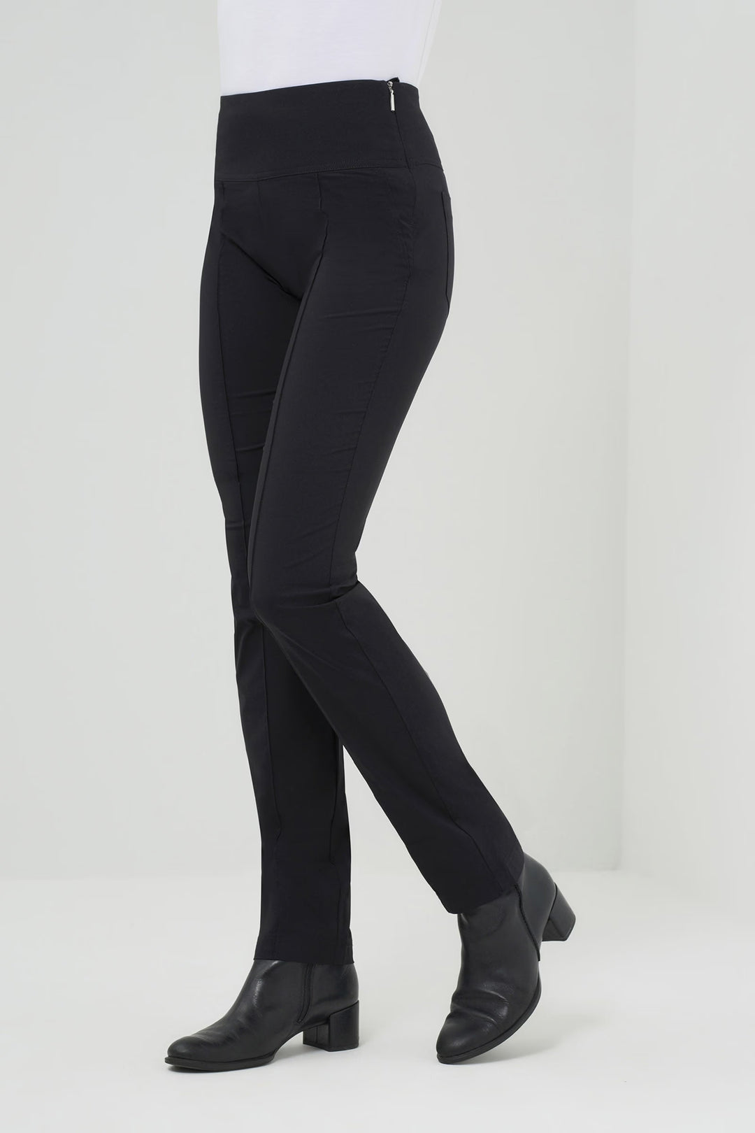 Anatomie Sonia Ultra Light Weight Side Zip Pant - Black - Skorzie