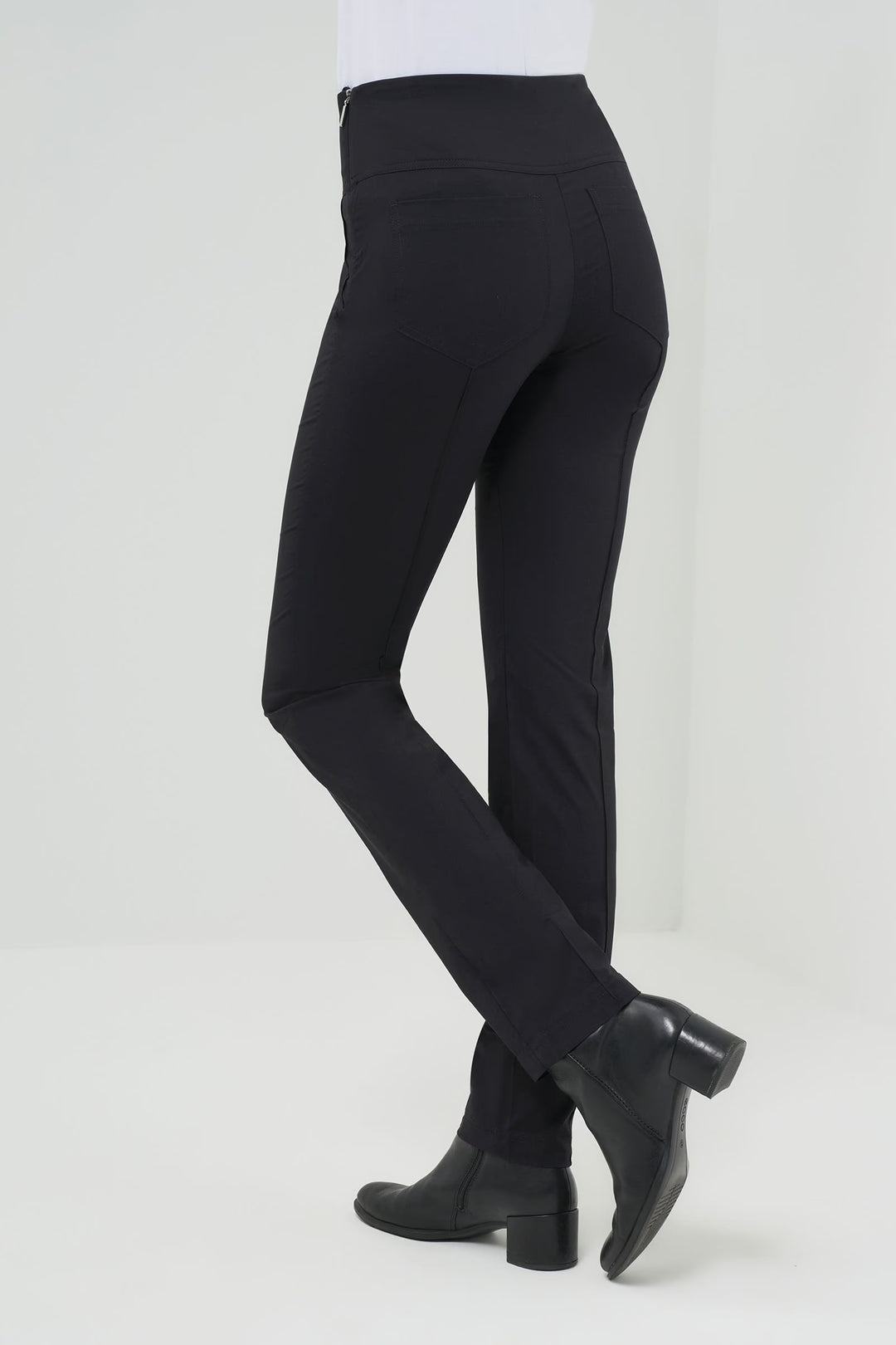 Anatomie Sonia Ultra Light Weight Side Zip Pant - Black - Skorzie