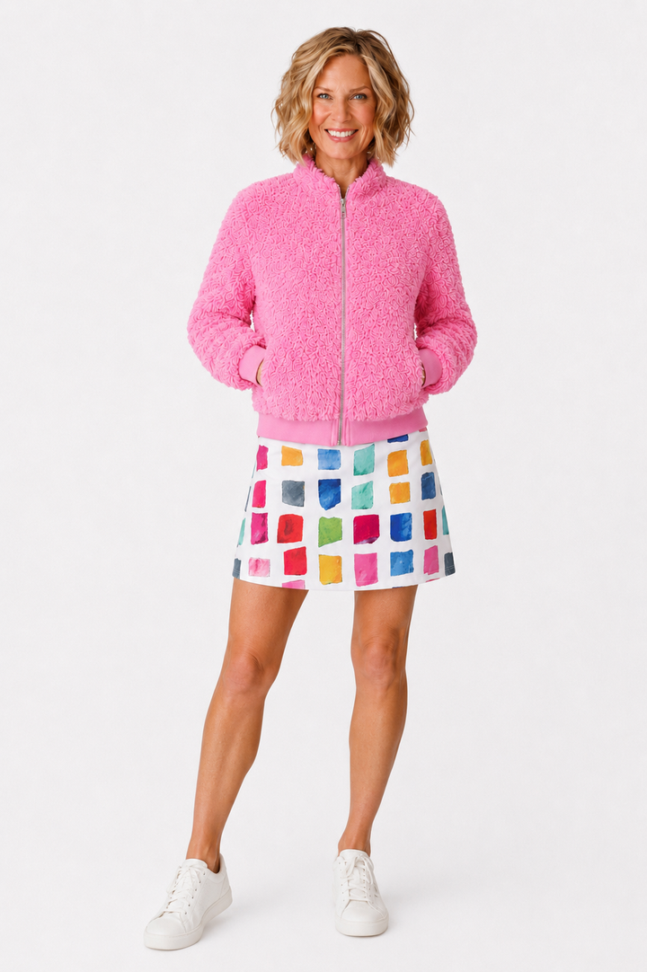 Amy Sport Marisa Pleated Skort 18"  - Mosaic Final Sale Item (FINAL SALE ITEM)