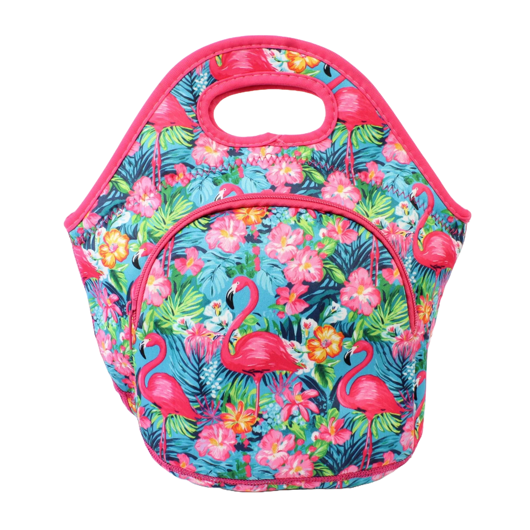 Best Of Golf America Neoprene Lunch Bag - Midnight Birdie Flamingo - Skorzie