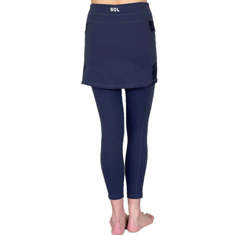 SOL Sister Skirted Capris - Navy