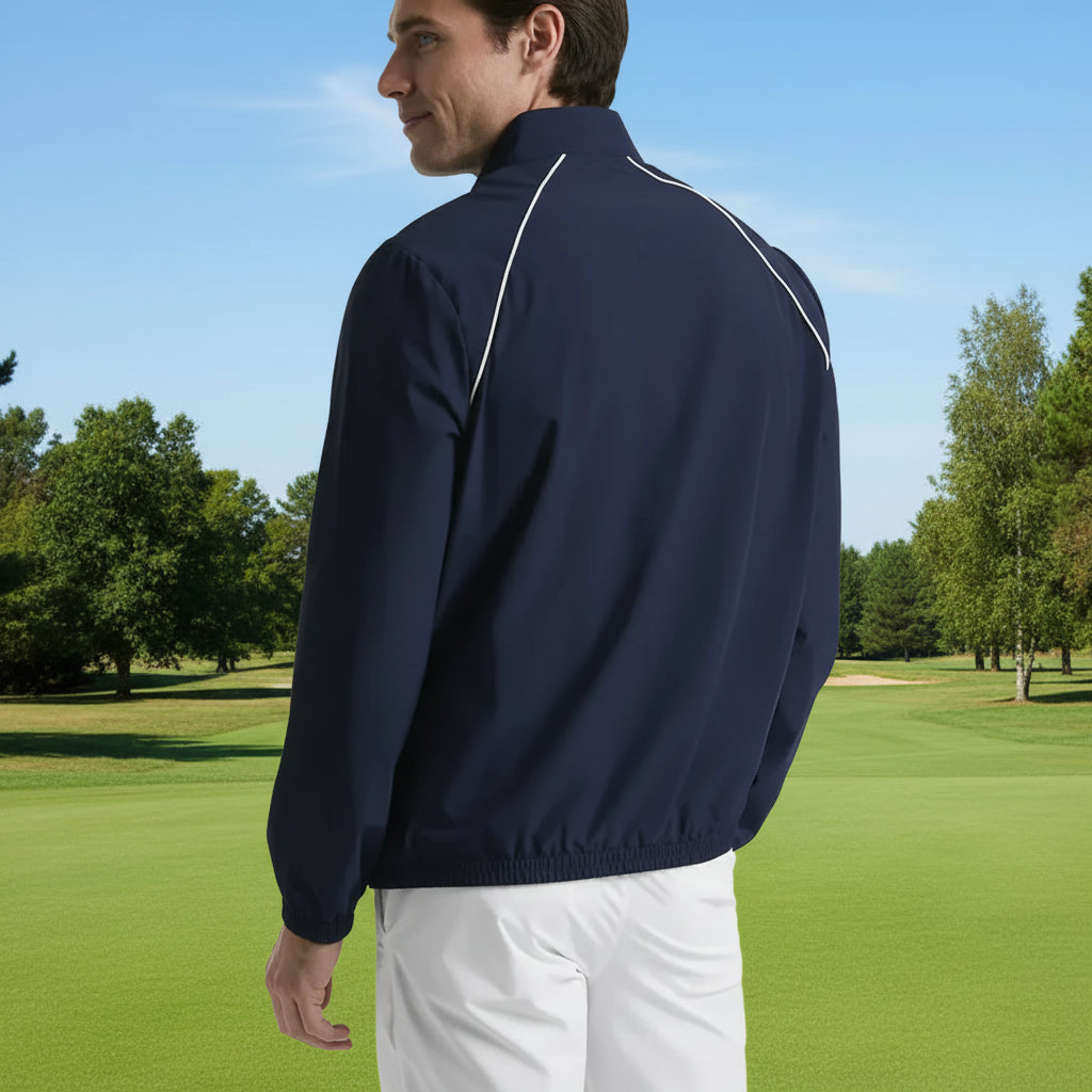Penguin Mens Devon Long Sleeve Half Zip Pullover - Black Iris