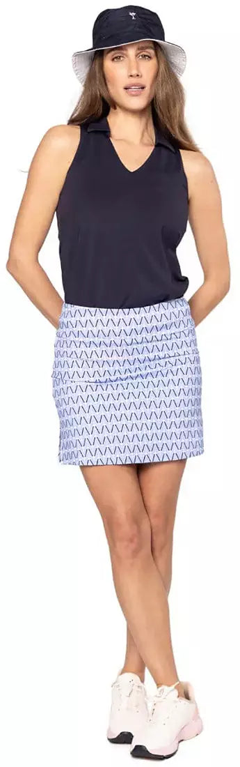 Golftini Nauti & Nice Pull-On Skort (16.5) -Blue/White