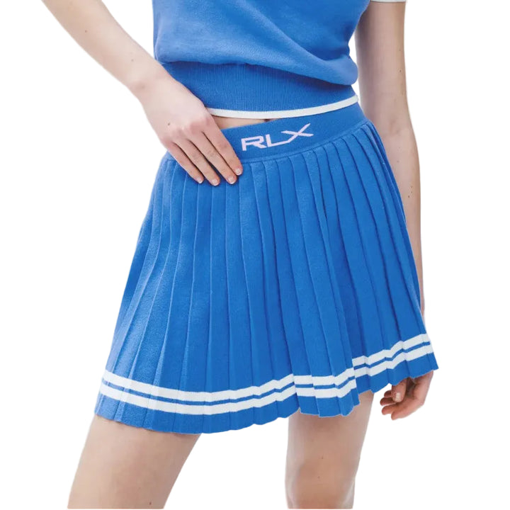 RLX Ralph Lauren Concept 1 Knit Pleated Skort (17') - Blue/White