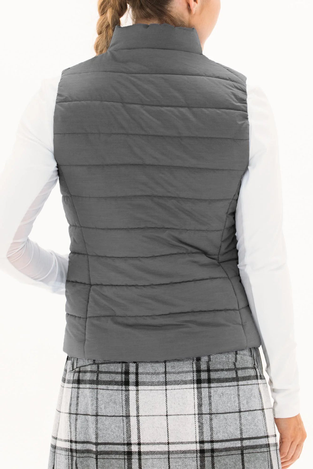 Foray Golf Packable Quilted Vest - Dark Grey Marl - Skorzie