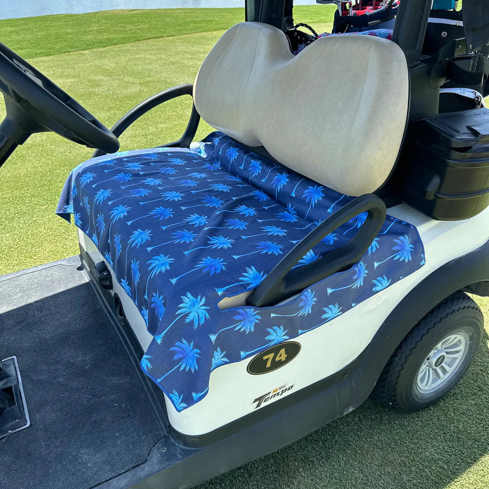 Best of Golf America Double Sided Golf Cart Seat Cover - Palms/Flamingos - Skorzie