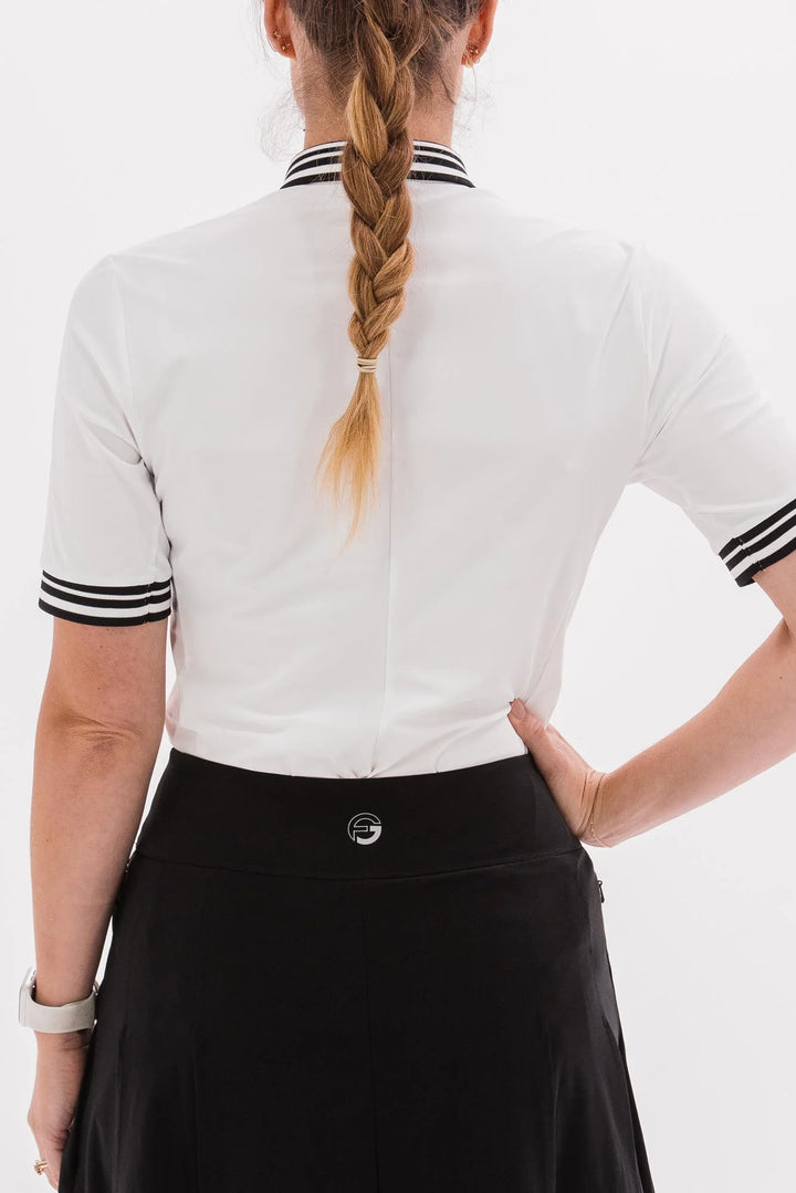 Foray Golf Heritage Rose Short Sleeve Polo - White - Skorzie