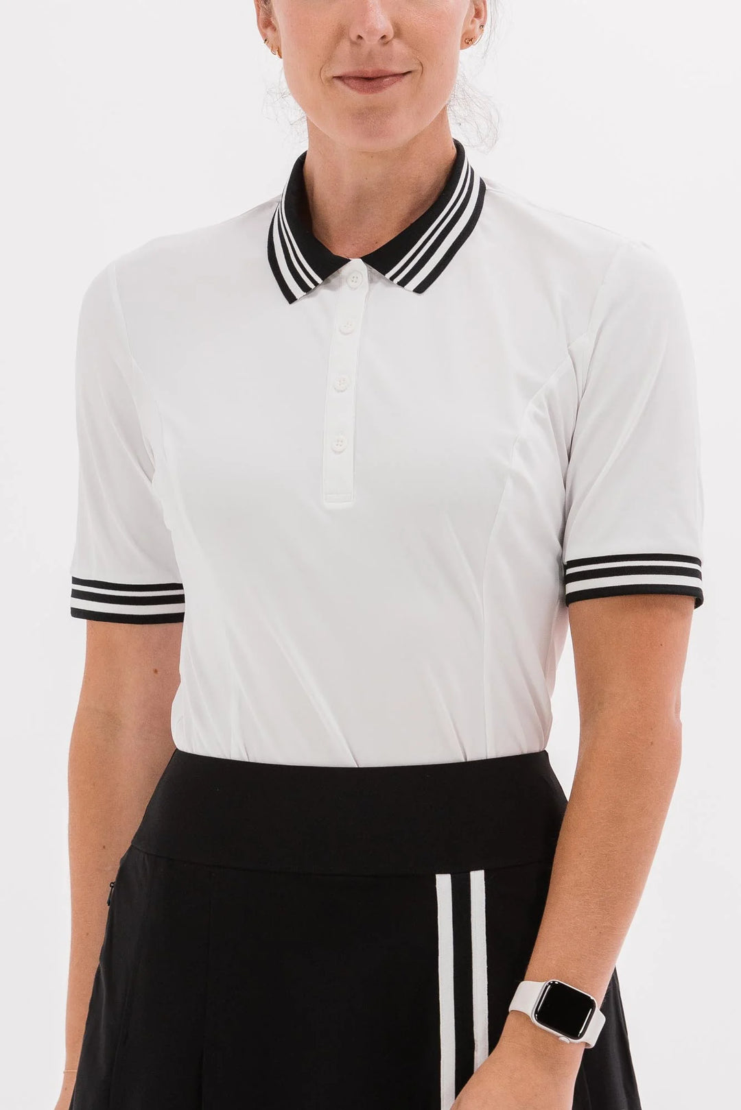 Foray Golf Heritage Rose Short Sleeve Polo - White - Skorzie