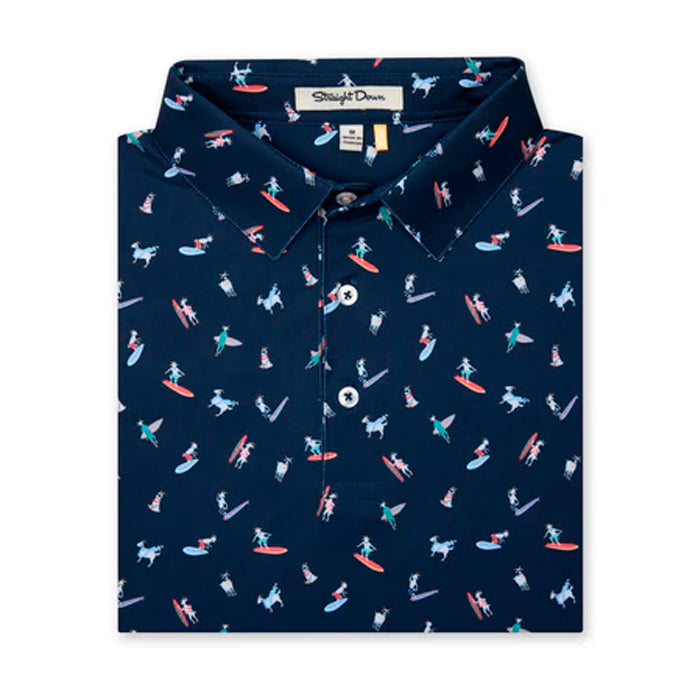 Straight Down Billy the Kid Polo (w/ logo) - Navy