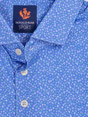 Donald Ross Mens Alvin Mixed Berries Short Sleeve Polo (w/logo) - Ultramarine