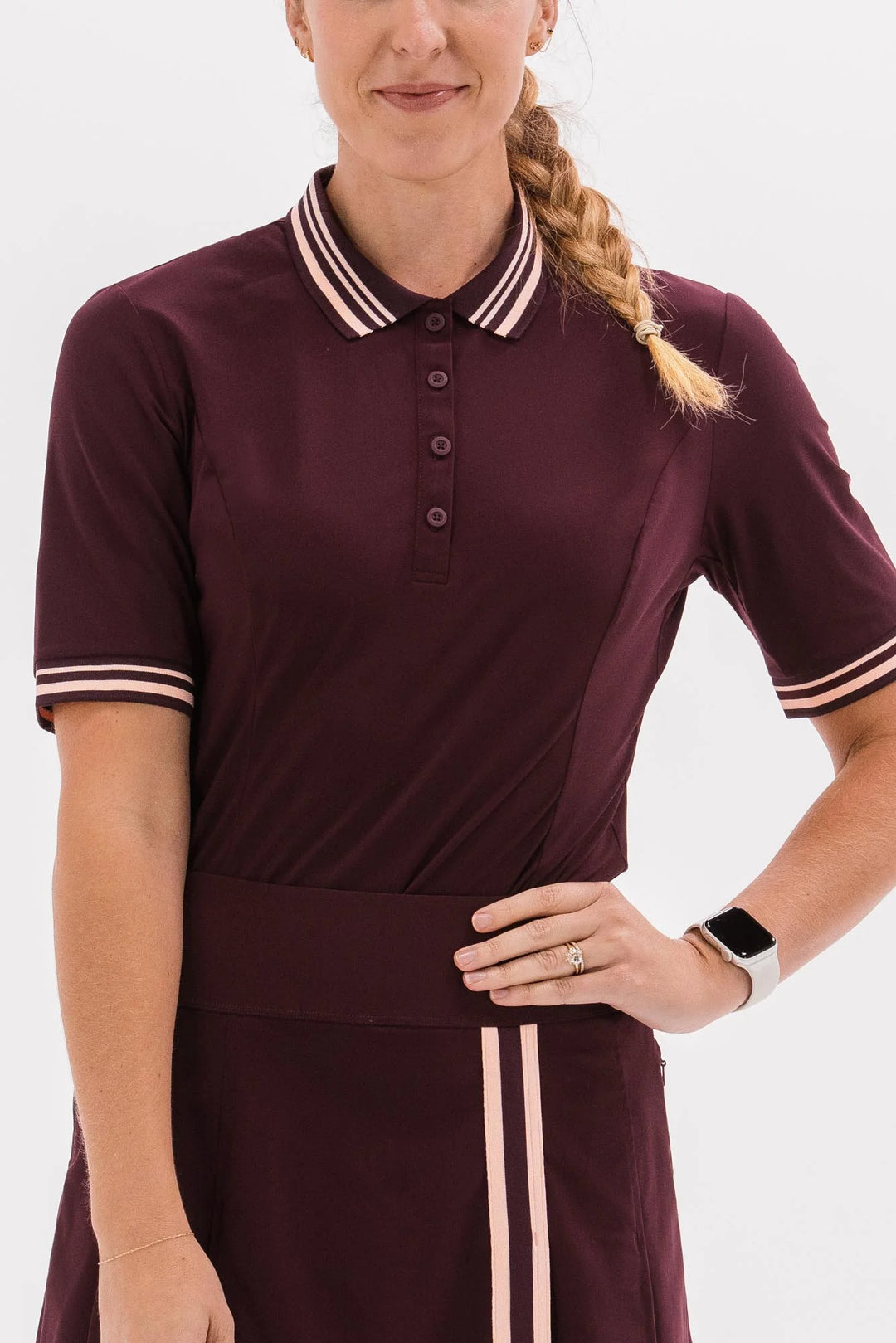 Foray Golf Heritage Rose Short Sleeve Polo - New Mosto - Skorzie