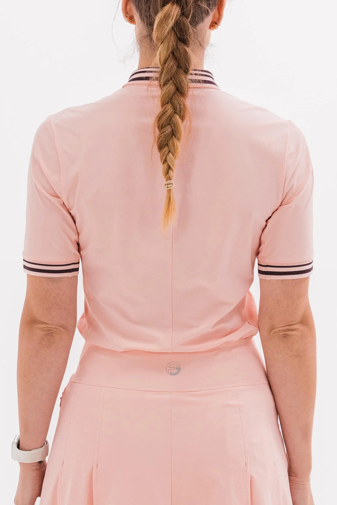 Foray Golf Heritage Rose Short Sleeve Polo - Powder Pink - Skorzie