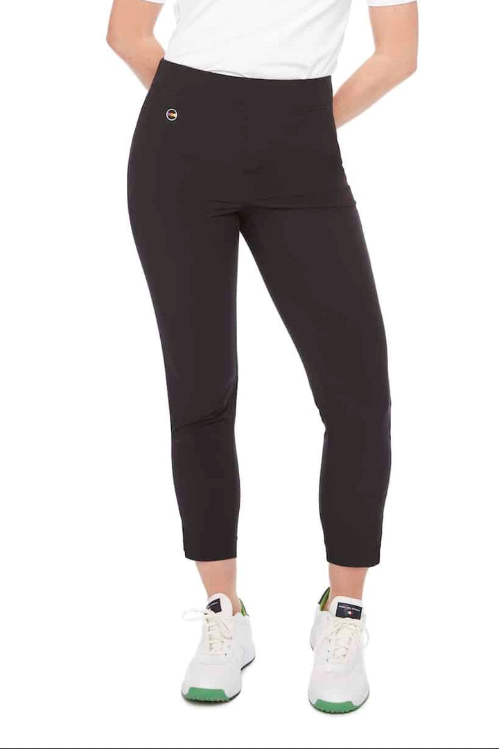 Swing Control Classic Cloud Tuxedo Ankle Pant - Black