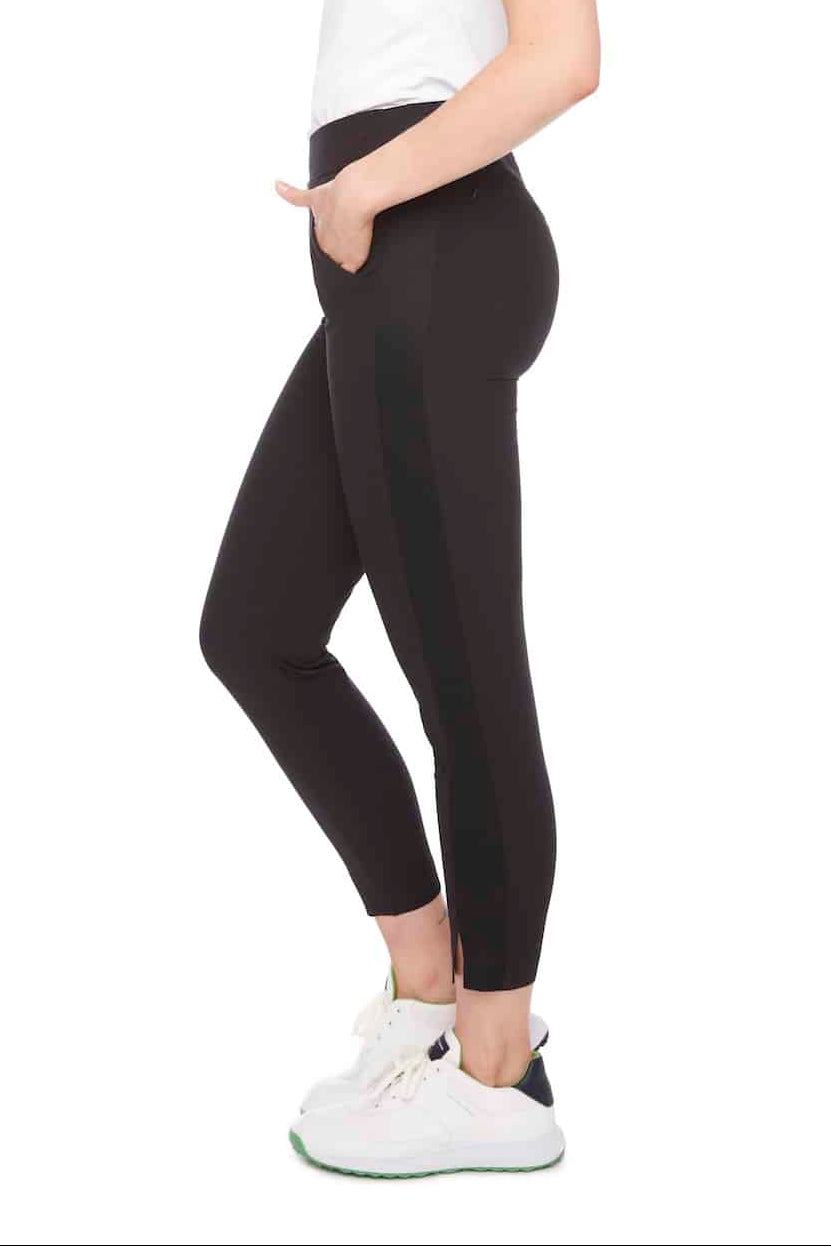 Swing Control Classic Cloud Tuxedo Ankle Pant - Black