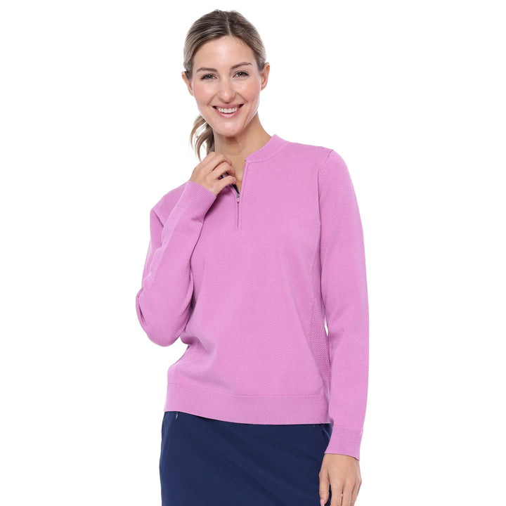 Belyn Key Performance Quarter Zip Sweater - Iris - Skorzie
