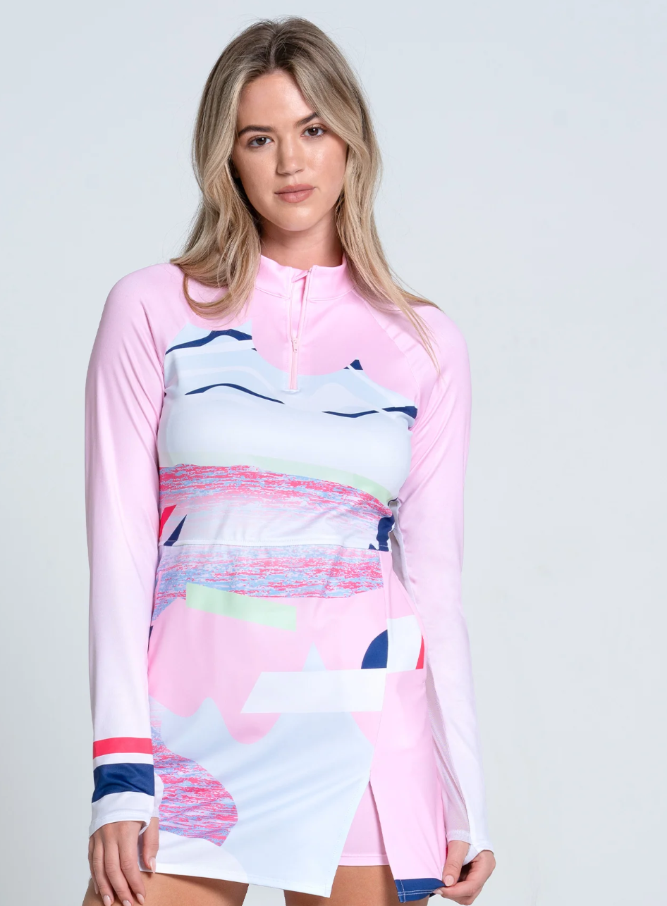 Lucky In Love Long Sleeve Dress - Peony Canyons - Skorzie