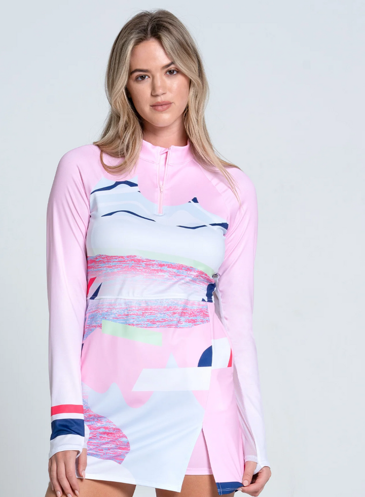 Lucky In Love Long Sleeve Dress - Peony Canyons - Skorzie