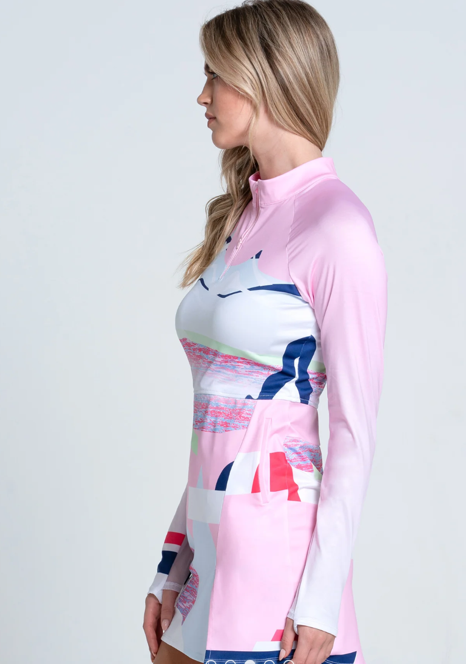 Lucky In Love Long Sleeve Dress - Peony Canyons - Skorzie