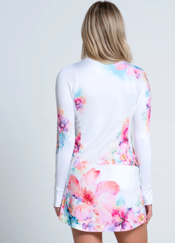 Lucky In Love Long Sleeve Dress - Painted Floral - Skorzie