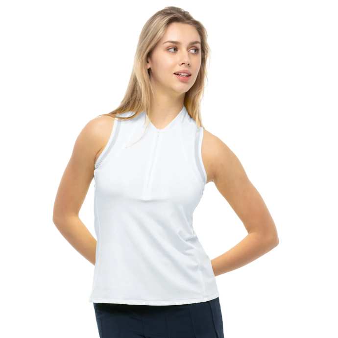 Lucky In Love My Favorite Zip Tank - White - Skorzie