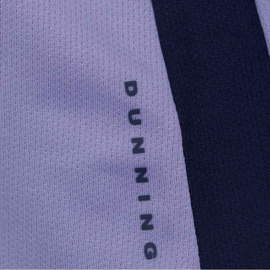 Dunning Moira Ventilated Long Sleeve Polo - Persian Violet/Night Sky