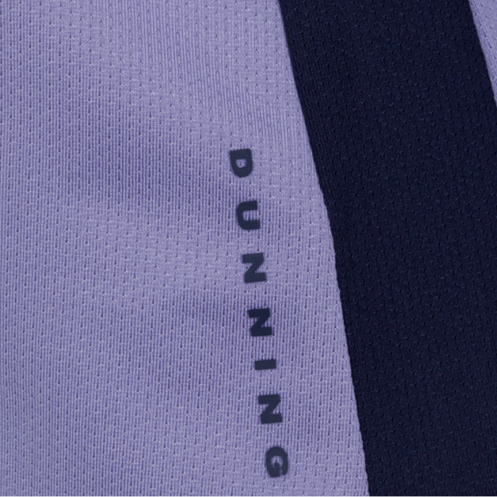 Dunning Moira Ventilated Long Sleeve Polo - Persian Violet/Night Sky