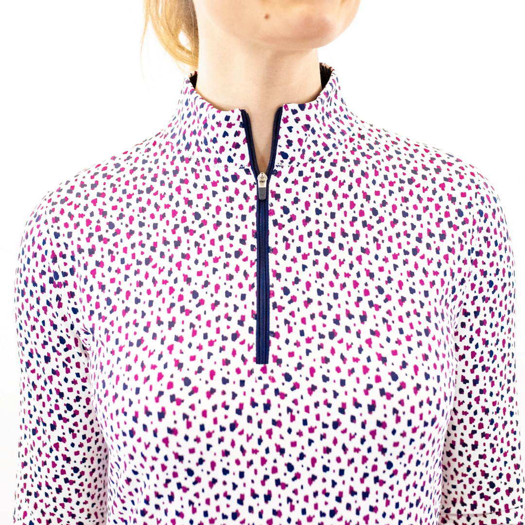 Belyn Key Sadie Mock Long Sleeve - Confetti Dot