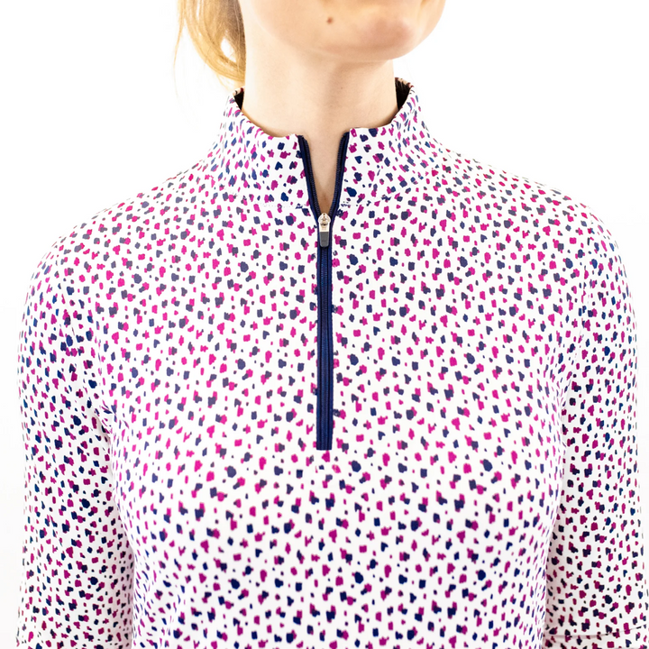 Belyn Key Sadie Mock Long Sleeve - Confetti Dot
