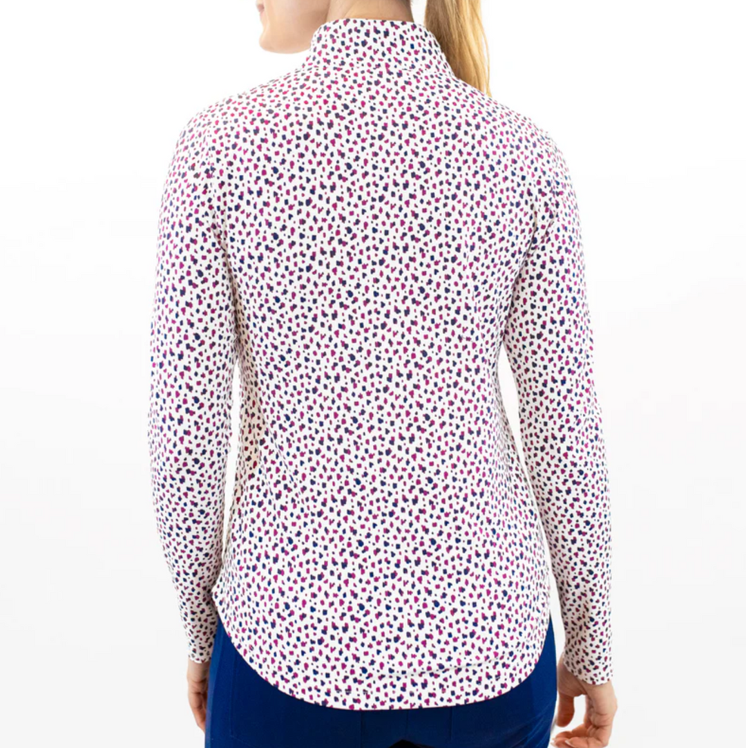 Belyn Key Sadie Mock Long Sleeve - Confetti Dot