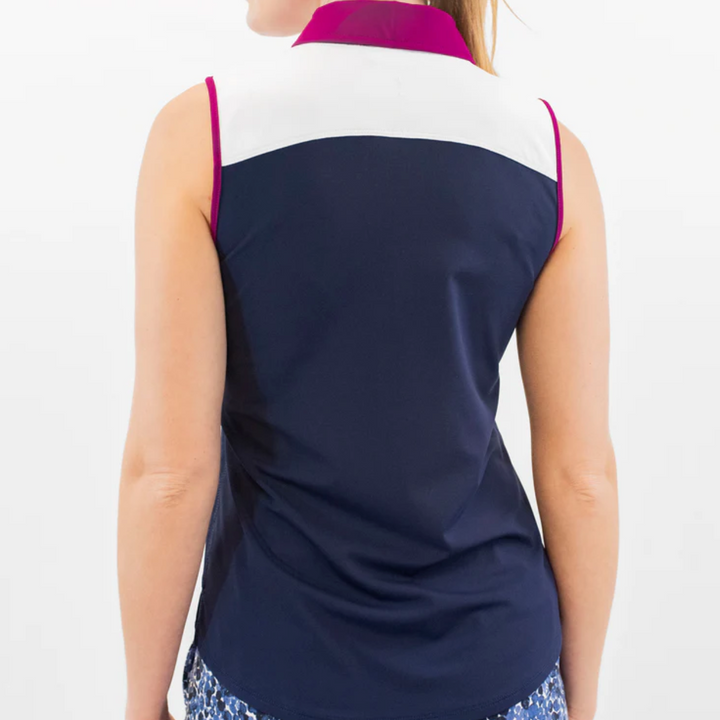 Belyn Key Kali Sleeveless Top - Ink/Magenta/Chalk