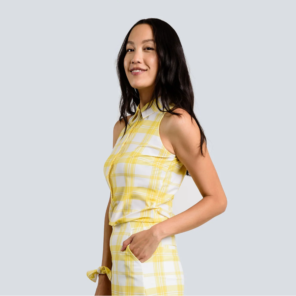 Jayebird Lindy Top - Yellow Plaid - Skorzie