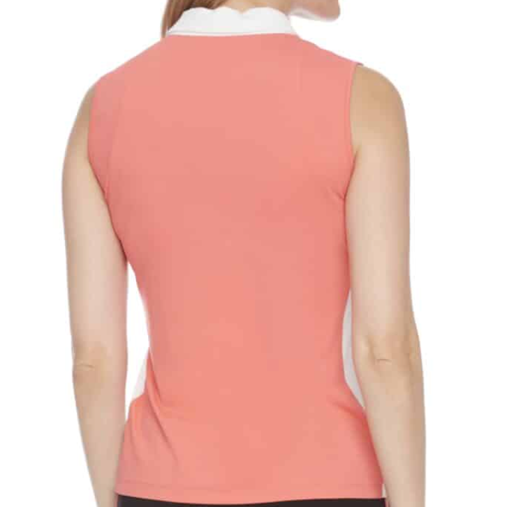 Swing Control Contrast Sleeveless Velocity Top - Coral