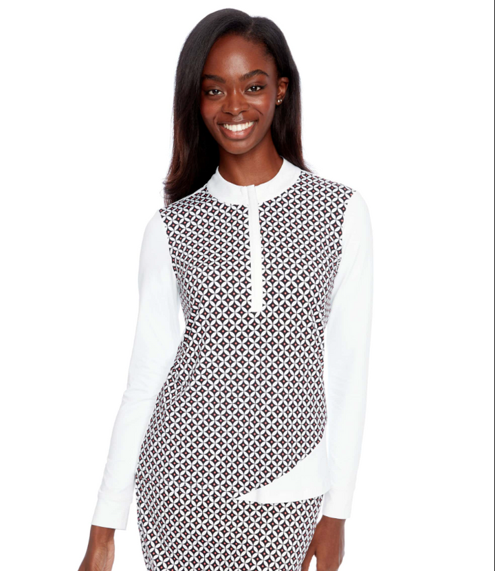 Swing Control Long Sleeve Zippered Velocity Top - Jetsons