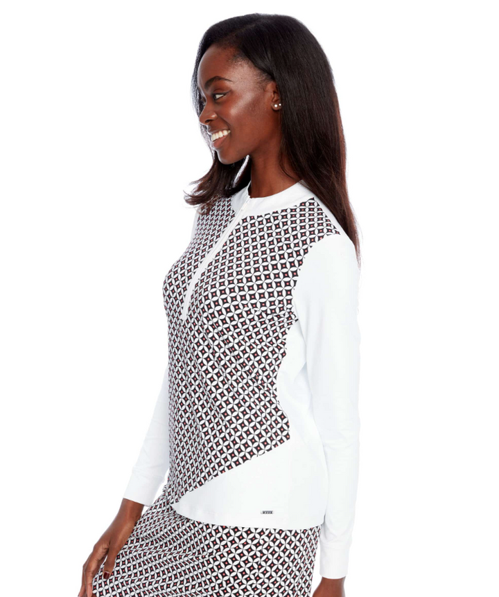 Swing Control Long Sleeve Zippered Velocity Top - Jetsons