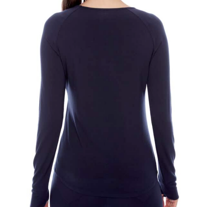 Swing Control Solid Long Sleeve Jersey Knit Top - Navy