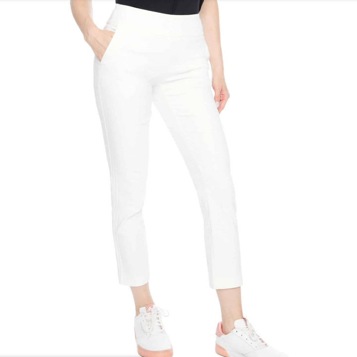 Swing Control Jacquared Ankle Pant - White