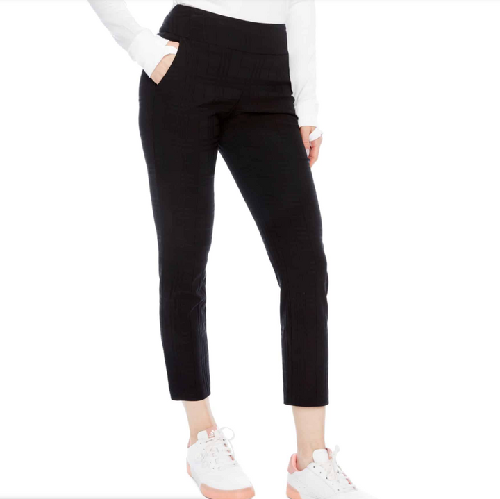 Swing Control Jacquared Ankle Pant - Black