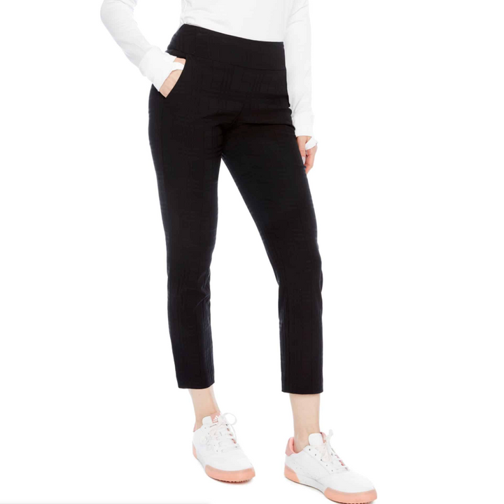 Swing Control Jacquared Ankle Pant - Black