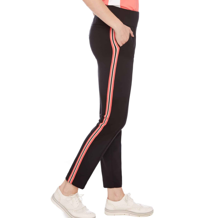 Swing Control Side Stripe Scuba Pant - Black