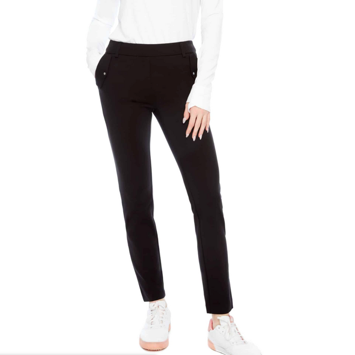 Swing Control Slight Ponte Full Length Pant - Black