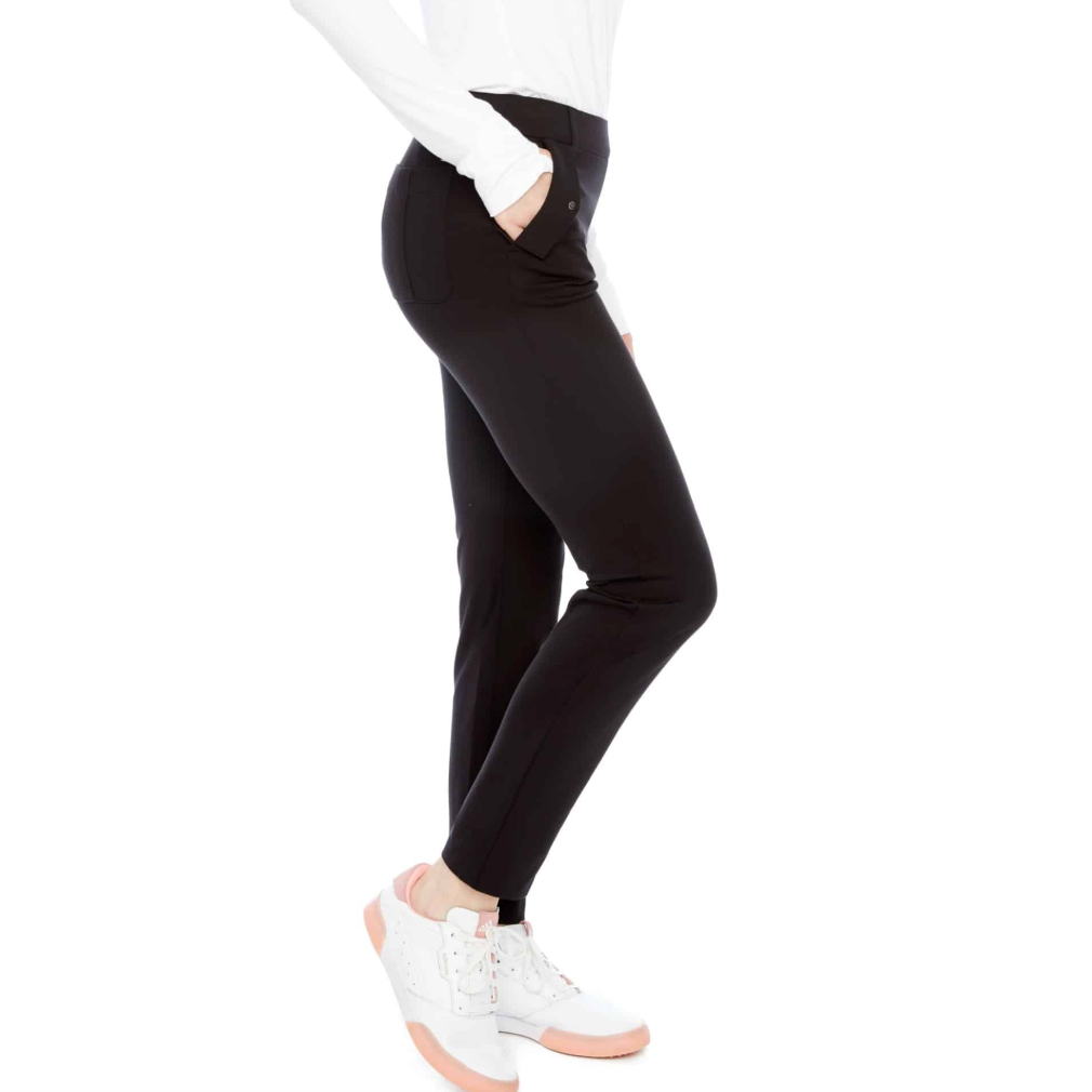 Swing Control Slight Ponte Full Length Pant - Black