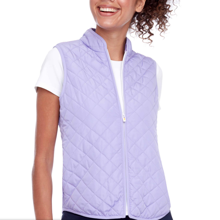 Swing Control Solid Quilted Vest - Violet