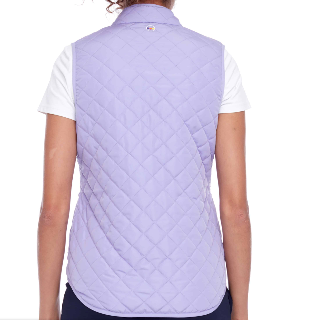 Swing Control Solid Quilted Vest - Violet